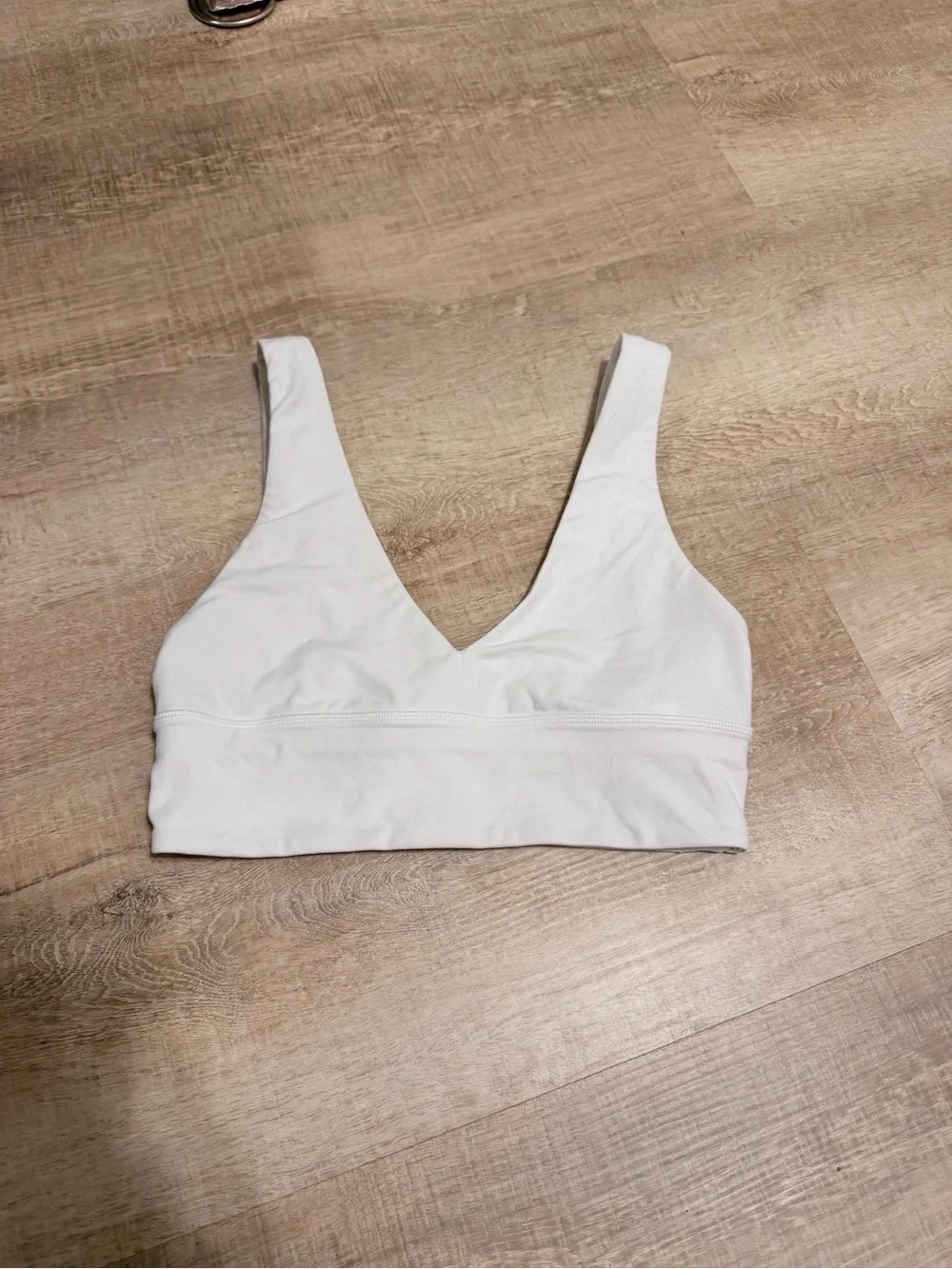 lululemon athletica White V-Neck Light Support Bralette